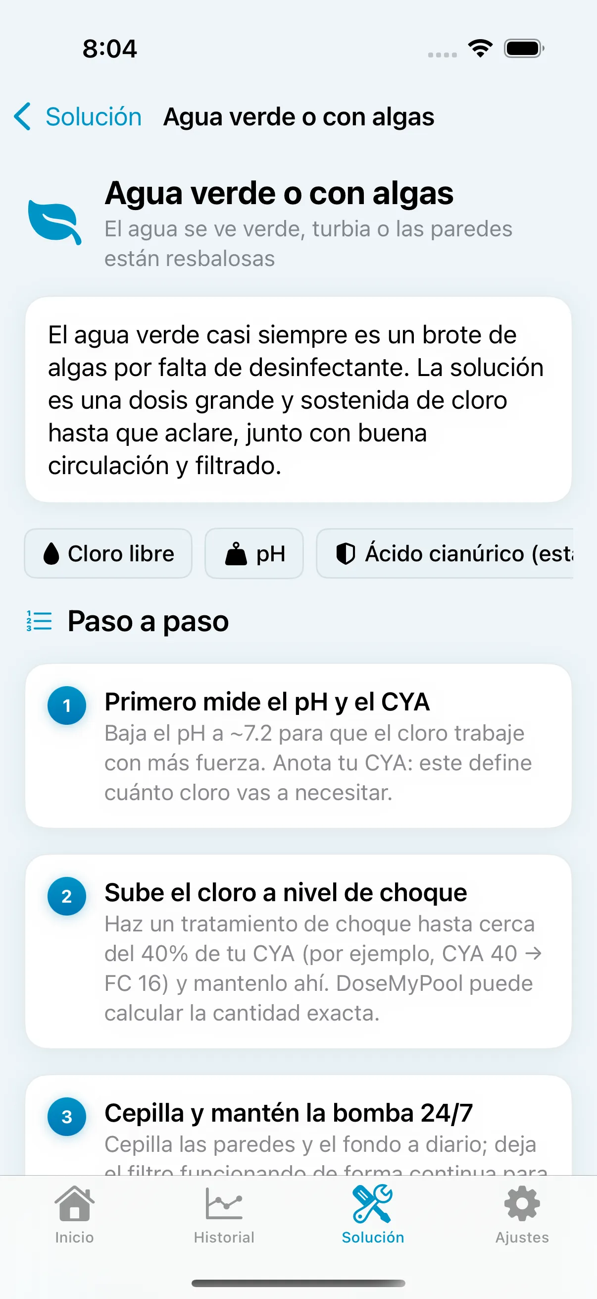 Diagnóstico de problemas