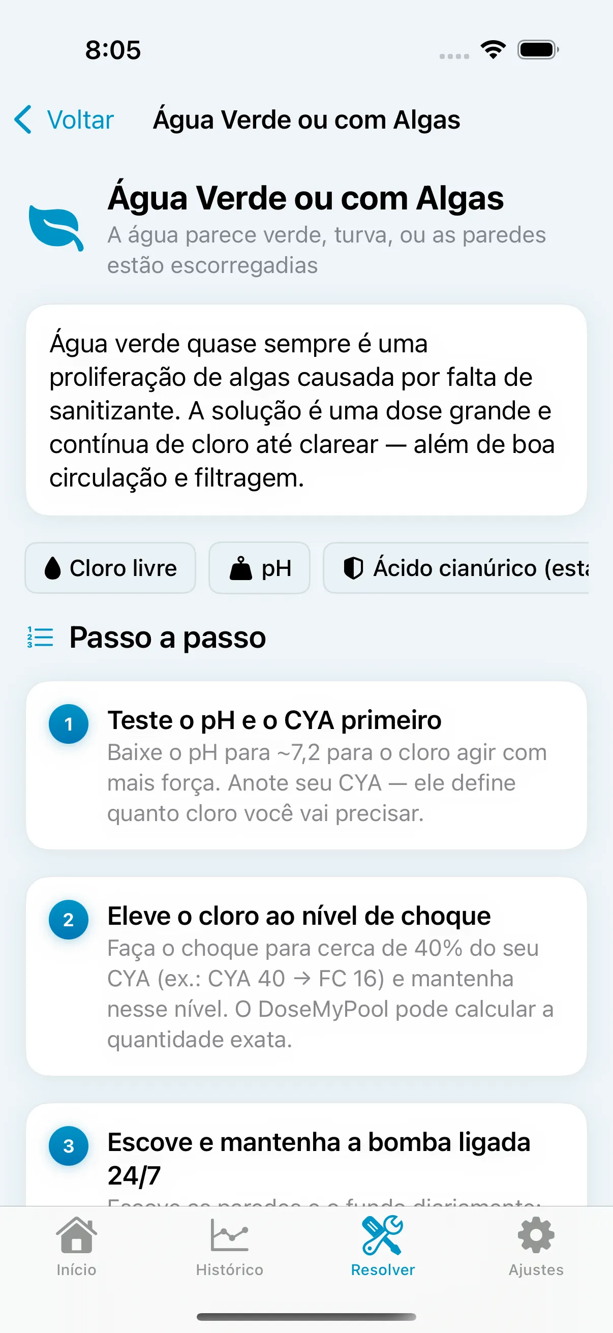 Solução de problemas