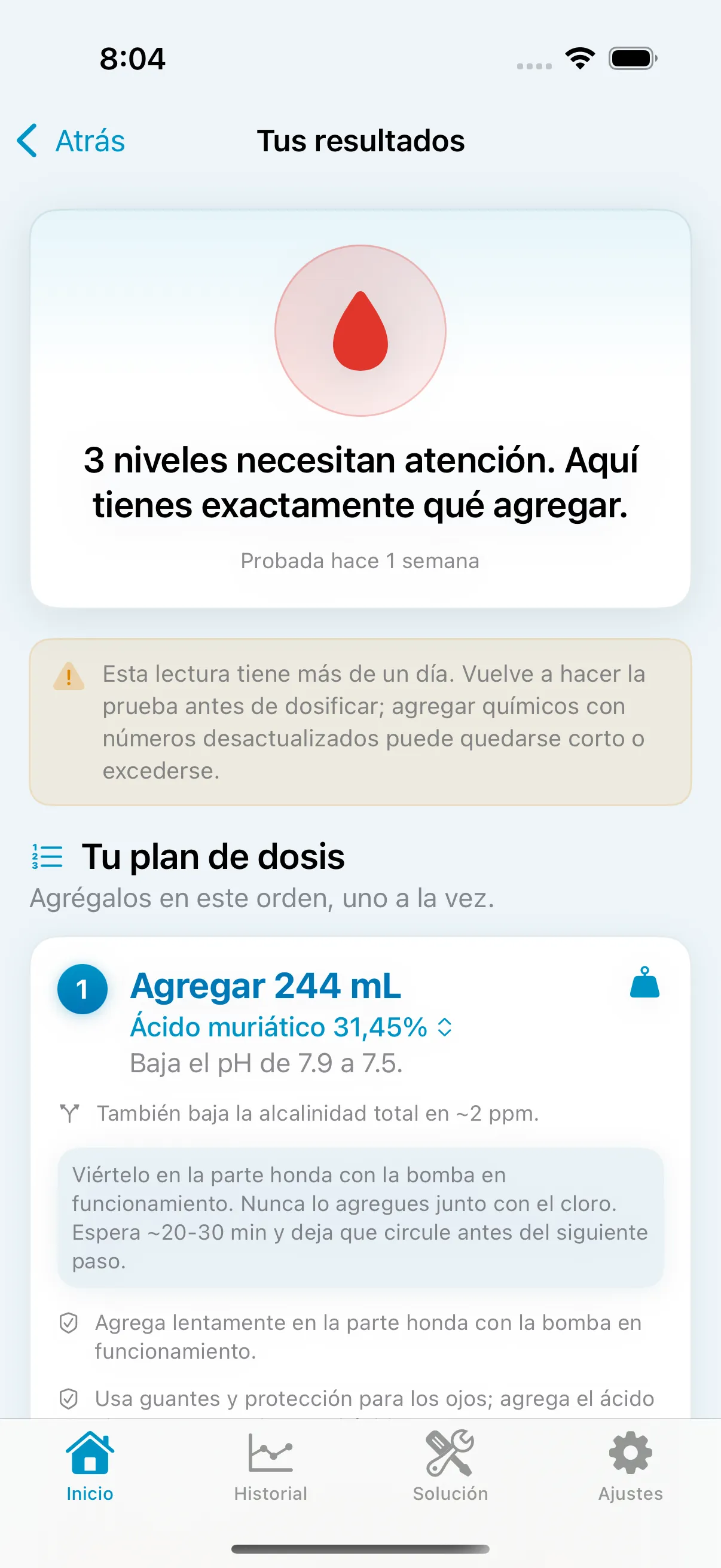 Plan de dosis exacto